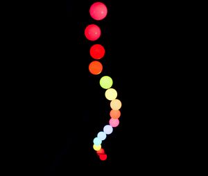 Preview wallpaper balls, colorful, neon, light