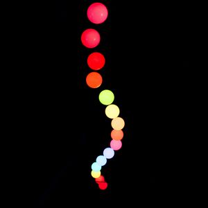 Preview wallpaper balls, colorful, neon, light
