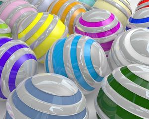 Preview wallpaper balls, colors, stripes