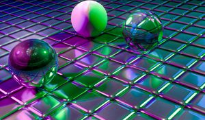 Preview wallpaper balls, cubes, shapes, glitter
