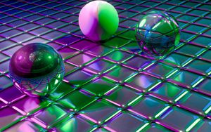 Preview wallpaper balls, cubes, shapes, glitter
