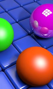 Preview wallpaper balls, cubes, structure