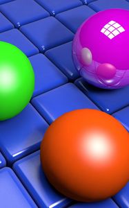 Preview wallpaper balls, cubes, structure