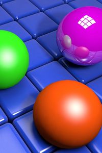 Preview wallpaper balls, cubes, structure