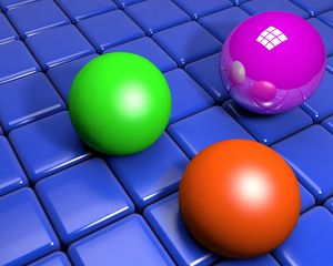 Preview wallpaper balls, cubes, structure