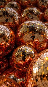 Preview wallpaper balls, decoration, glitter, reflection, mirror