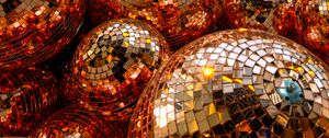 Preview wallpaper balls, decoration, glitter, reflection, mirror