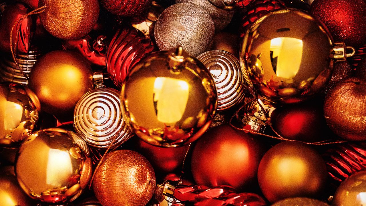 Wallpaper balls, decorations, new year, christmas, holiday