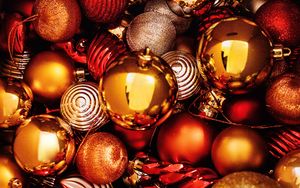 Preview wallpaper balls, decorations, new year, christmas, holiday