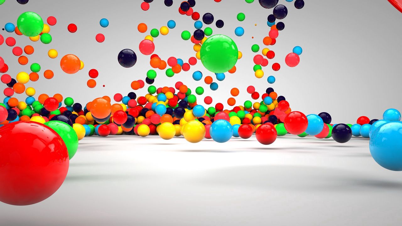 Wallpaper balls, fall, surface, colorful