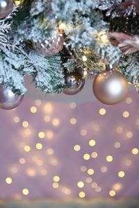 Preview wallpaper balls, garland, snow, christmas tree, new year, christmas