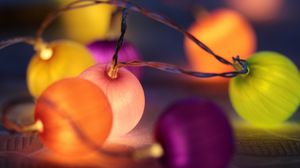 Preview wallpaper balls, garlands, colorful