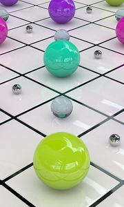 Preview wallpaper balls, glass, bright