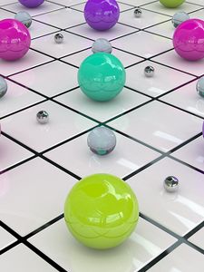 Preview wallpaper balls, glass, bright