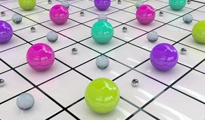 Preview wallpaper balls, glass, bright