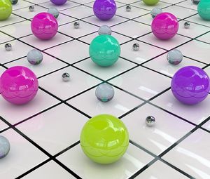 Preview wallpaper balls, glass, bright