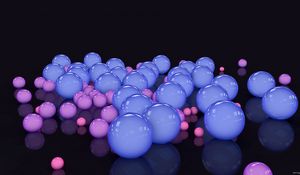 Preview wallpaper balls, glass, bright, background