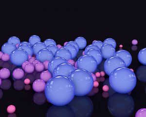 Preview wallpaper balls, glass, bright, background