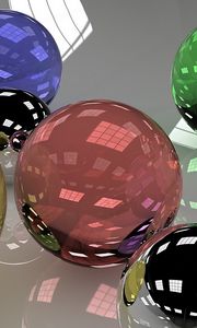 Preview wallpaper balls, glass, colored