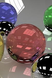 Preview wallpaper balls, glass, colored