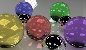 Preview wallpaper balls, glass, colored