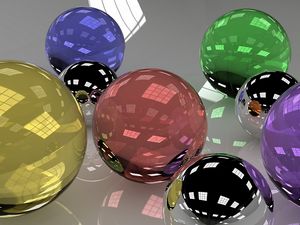 Preview wallpaper balls, glass, colored