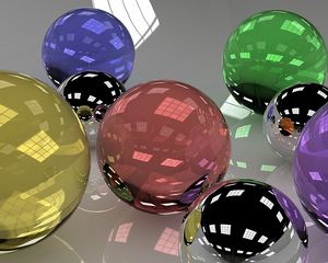 Preview wallpaper balls, glass, colored