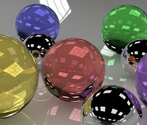 Preview wallpaper balls, glass, colored