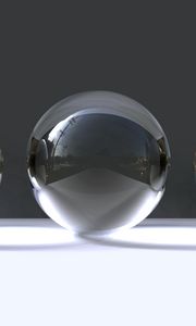 Preview wallpaper balls, glass, gray, black