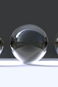 Preview wallpaper balls, glass, gray, black