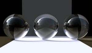 Preview wallpaper balls, glass, gray, black