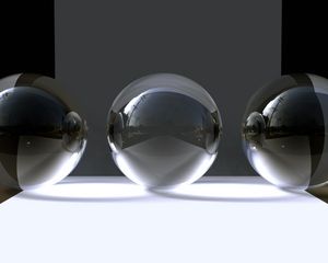 Preview wallpaper balls, glass, gray, black