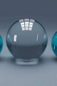 Preview wallpaper balls, glass, shape, size, surface