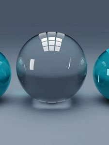 Preview wallpaper balls, glass, shape, size, surface