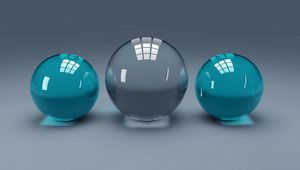 Preview wallpaper balls, glass, shape, size, surface