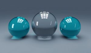 Preview wallpaper balls, glass, shape, size, surface