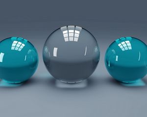 Preview wallpaper balls, glass, shape, size, surface