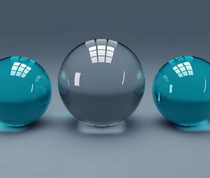 Preview wallpaper balls, glass, shape, size, surface