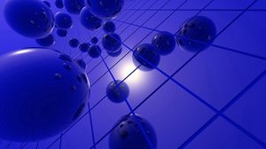 Preview wallpaper balls, glass, shape, space, neon