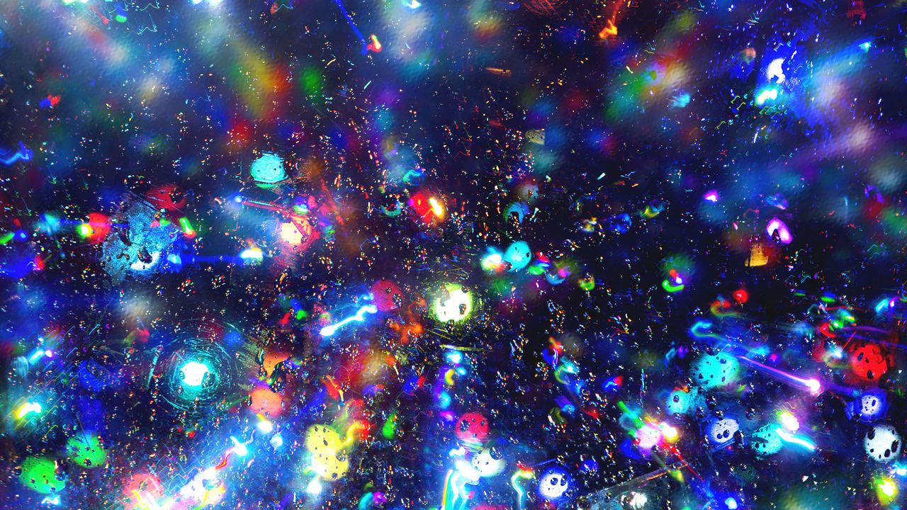 Wallpaper balls, glow, abstraction, colorful