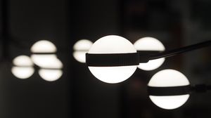 Preview wallpaper balls, glow, lamps, dark
