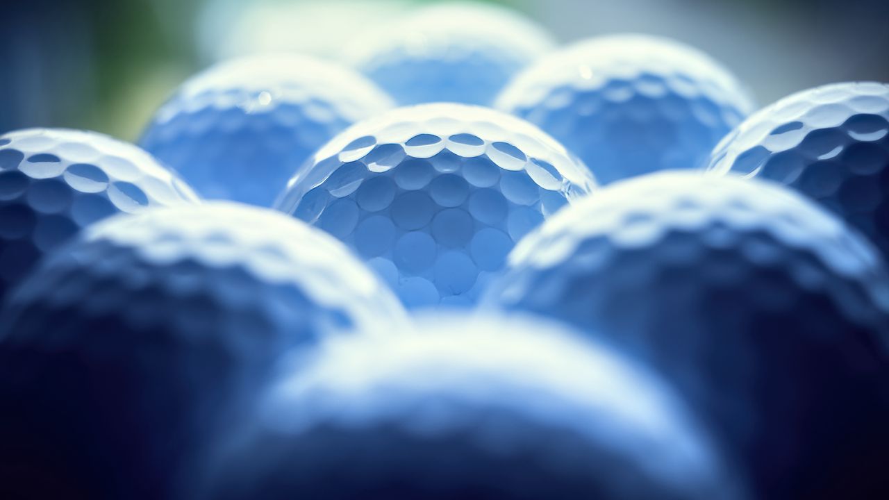 Wallpaper balls, honeycombs, relief, blue, blur