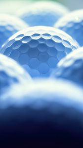 Preview wallpaper balls, honeycombs, relief, blue, blur