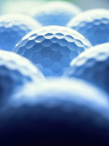 Preview wallpaper balls, honeycombs, relief, blue, blur