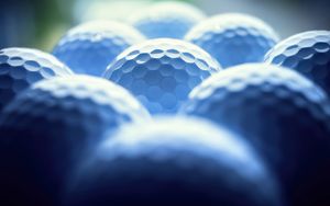 Preview wallpaper balls, honeycombs, relief, blue, blur