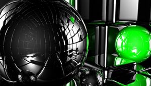 Preview wallpaper balls, huge, cube, light