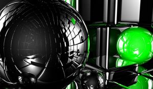 Preview wallpaper balls, huge, cube, light