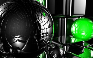 Preview wallpaper balls, huge, cube, light