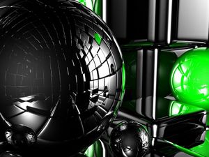 Preview wallpaper balls, huge, cube, light