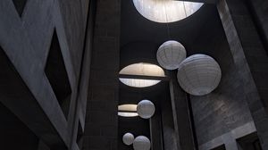 Preview wallpaper balls, lamps, building, interior